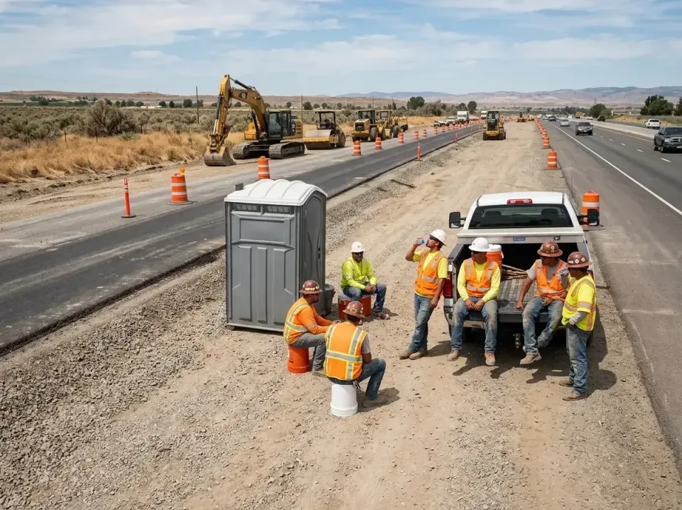 highway-road-construction-crew-007 — frequently asked questions, Porta Potty and Restroom Rentals in Corona, CA